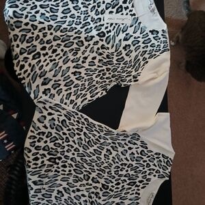Black and White Animal Print Tops. Set Of 2. Comes In S, M, L and XL